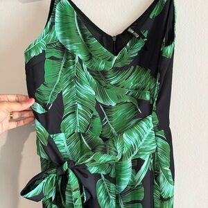 Palm print jumpsuit